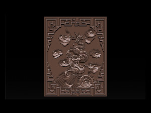 asian dragon - cnc relief 3D Принт Модель