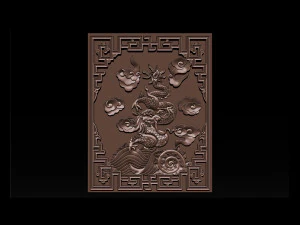 asian dragon - cnc relief 3D Print Model