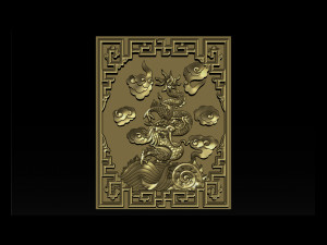 asian dragon - cnc relief 3D Принт Модель
