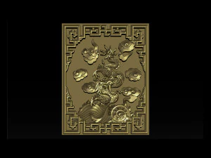 asian dragon - cnc relief 3D Print Model
