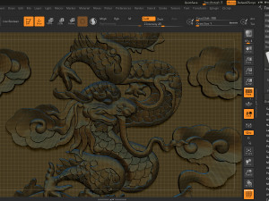 asian dragon - cnc relief 3D Принт Модель