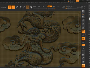 asian dragon - cnc relief 3D Print Model