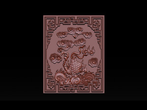 magic turtle - cnc relief Modelo de impresión 3D