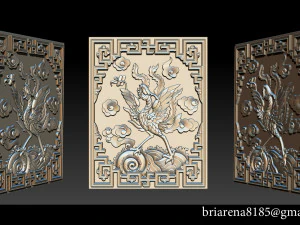 fenice - rilievo cnc Modello di stampa 3D