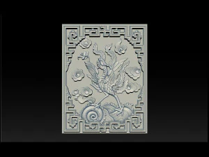fenice - rilievo cnc Modello di stampa 3D