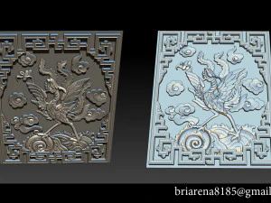 fenice - rilievo cnc Modello di stampa 3D