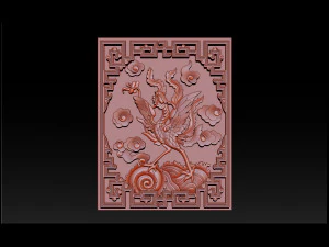 fenice - rilievo cnc Modello di stampa 3D
