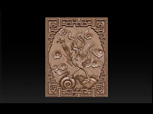 fenice - rilievo cnc Modello di stampa 3D