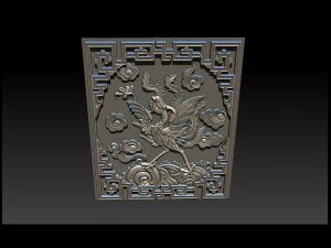 fenice - rilievo cnc Modello di stampa 3D