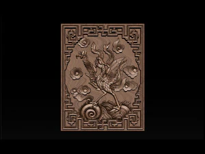 fenice - rilievo cnc Modello di stampa 3D