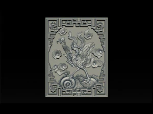 fenice - rilievo cnc Modello di stampa 3D