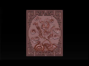 fenice - rilievo cnc Modello di stampa 3D