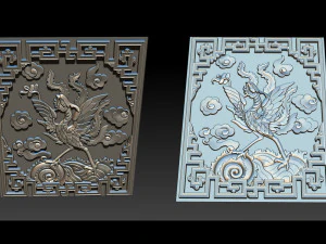 fenice - rilievo cnc Modello di stampa 3D