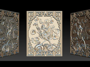 fenice - rilievo cnc Modello di stampa 3D