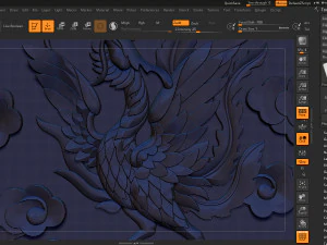 fenice - rilievo cnc Modello di stampa 3D
