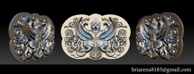 bas relief garuda bali Model Cetak 3D .c4d .max .obj .3ds .fbx .stl .blend 