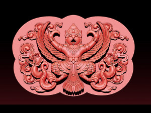 bas relief garuda bali Model Cetak 3D