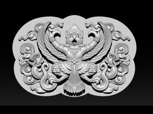 bas relief garuda bali Model Cetak 3D