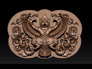 bas relief garuda bali Model Cetak 3D