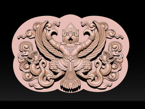 bas relief garuda bali Model Cetak 3D