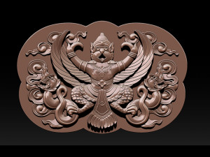 bas relief garuda bali Model Cetak 3D