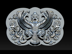 bas relief garuda bali Model Cetak 3D