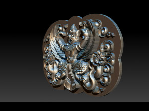 bas relief garuda bali Model Cetak 3D