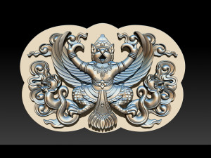 bas relief garuda bali Model Cetak 3D