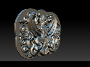 bas relief garuda bali Model Cetak 3D