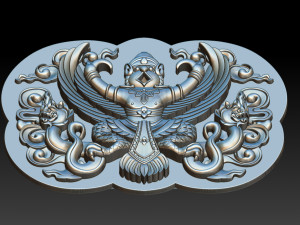 bas relief garuda bali Model Cetak 3D