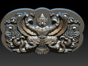 bas relief garuda bali Model Cetak 3D