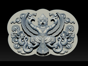 bas relief garuda bali Model Cetak 3D