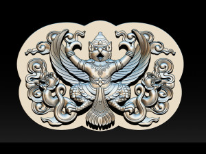 bas relief garuda bali Model Cetak 3D