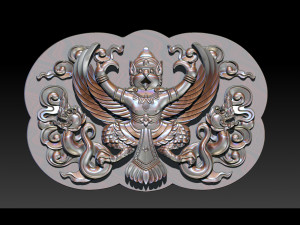 bas relief garuda bali Model Cetak 3D
