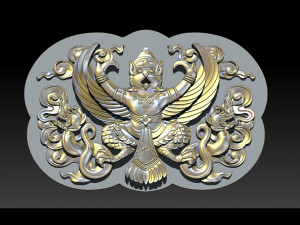 bas relief garuda bali Model Cetak 3D