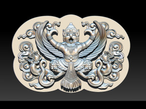 bas relief garuda bali Model Cetak 3D