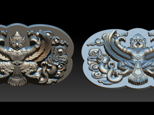 bas relief garuda bali Model Cetak 3D