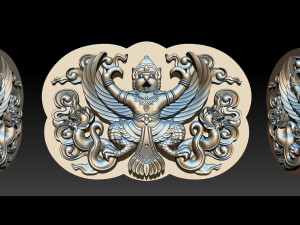 bas relief garuda bali Model Cetak 3D