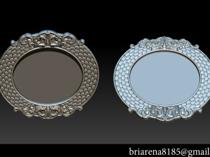 classical nameplate frame - mirror 3D प्रिंट मॉडल