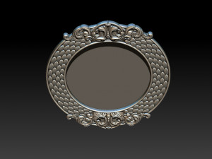 classical nameplate frame - mirror Model do druku 3D