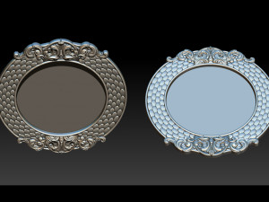 classical nameplate frame - mirror Model do druku 3D