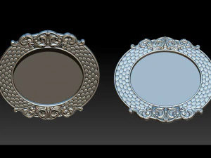 classical nameplate frame - mirror 3D Print Model
