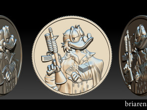 donald duck coin 3D Принт Модель