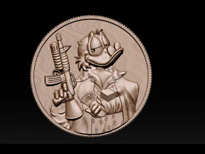 donald duck coin 3D Print Model