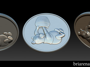 bear pooh - coin 3D Print Model