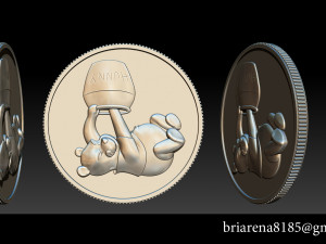 bear pooh - coin 3D Print Model