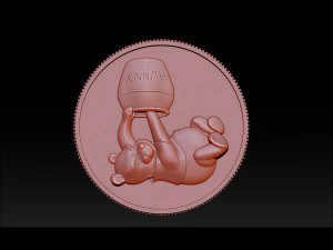 bear pooh - coin 3D Print Model