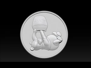 bear pooh - coin 3D Print Model
