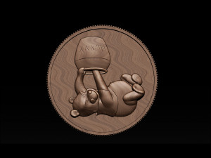 bear pooh - coin 3D Print Model