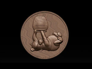 bear pooh - coin 3D Print Model